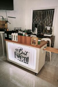Cafe counter inside Dabestevent Glamer Flowers and Cafe in Magalang Pampanga