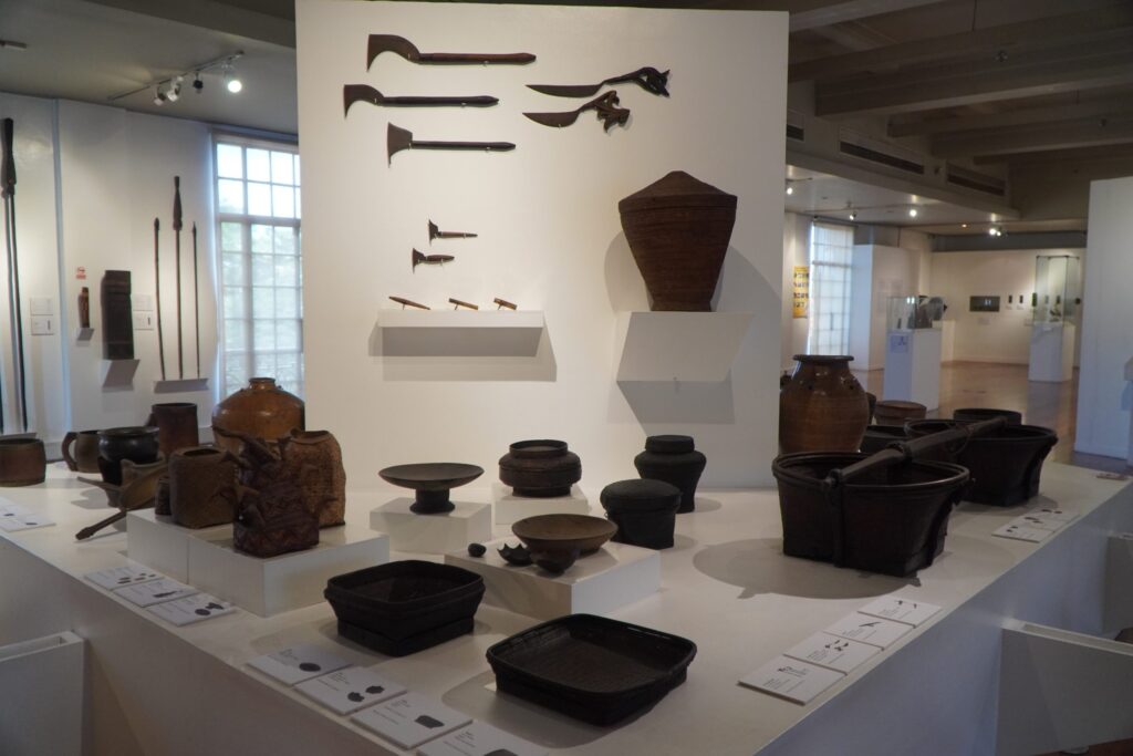 Rice-related traditional artifacts displayed inside the National Museum of Anthropology